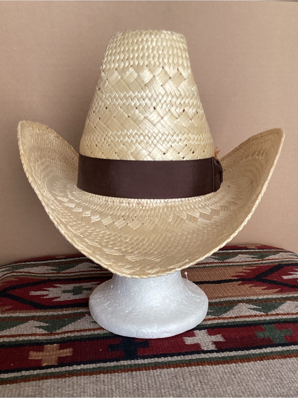 Resistol self confirming straw the Westerner cowboy hat size 7 1/4 vinylcote